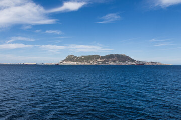 Fototapeta na wymiar Crossing the Strait of Gibraltar by ferry