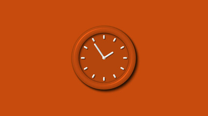 Amazing brown color 3d wall clock on brown background,new wall clock