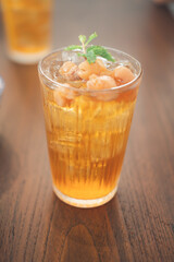 Longan juice in glass for refresh beverage