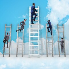 Career progression concept with various ladders