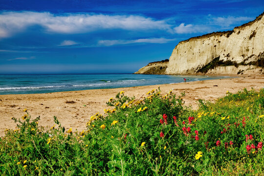 Panorama on the beach of Eraclea Minoa Sicily Italy