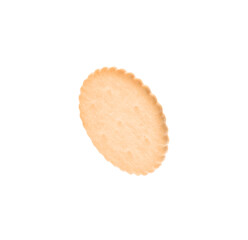 Crispy cracker isolated on white. Delicious snack