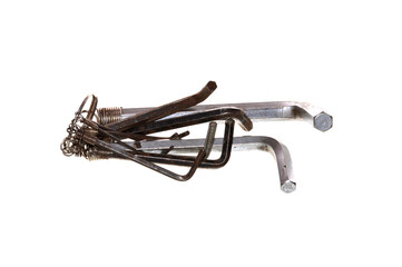 set of keys isolated on white background