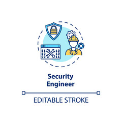 Security engineer concept icon