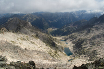 Vista desde la cima del  Tuc de Mulleres con sus lagos