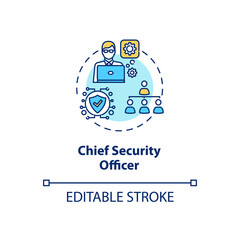 Chief security officer concept icon