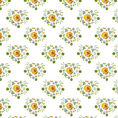  Pattern of beautiful yellow flowers
