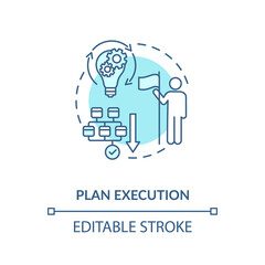 Plan execution concept icon