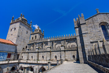 Fototapeta na wymiar Porto Cathedral, a Catholic church in Porto, Portugal