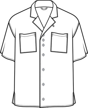 men's shirt sketch. shirt drawing vector illustration