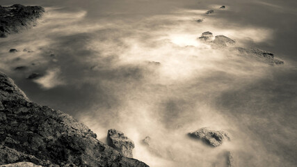 Obraz premium Waves, Sauchar Point, Fife, Scotland, UK