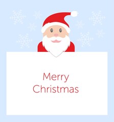 Christmas Typographic Background Merry Christmas Santa. vector
