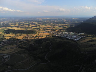 Berga, village of Barcelona. Catalonia,Spain. Aerial Drone Photo