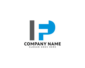 Initial Letter FP Logo Template Design