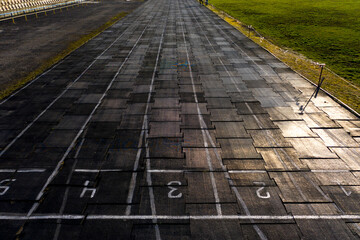Running track texture with lane numbers, Running track background
