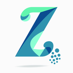 In the drawing, the logo of the letter Z, a colored logo. Logo for a new company, institution, enterprise