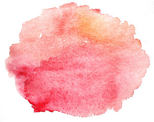 Watercolor red background. Watercolor texture with orange  abstract.