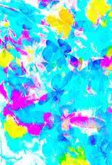 Fototapeta na wymiar Watercolor multicolor abstract Ebru handiwork background for design