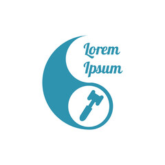 The picture shows a round logo with three elements. Logo with shadow. Logo for a new company, institution, enterprise, business.