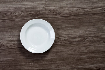 white plate on table