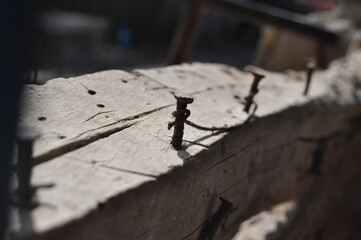 nails in wood
