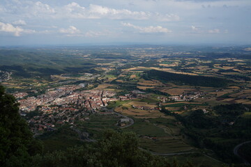 Obraz premium Berga, village of Barcelona. Catalonia,Spain. Aerial Drone Photo