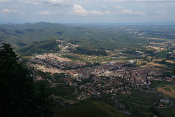 Berga, village of Barcelona. Catalonia,Spain. Aerial Drone Photo