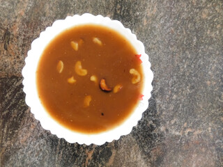 delicious sweet food in a bowl isolated on a surface