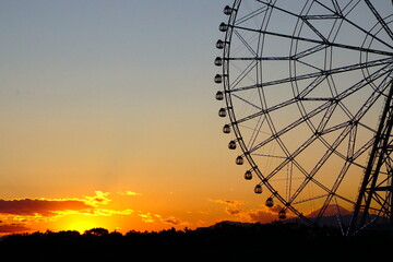 夕方の観覧車