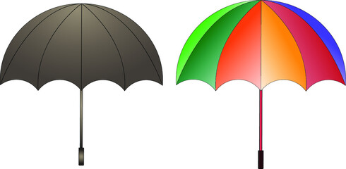 Obraz premium set of colorful umbrella vector