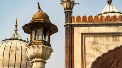 Fototapeta na wymiar Lantern at the Jama Masjid in Delhi