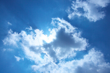 Obraz premium 太陽と雲