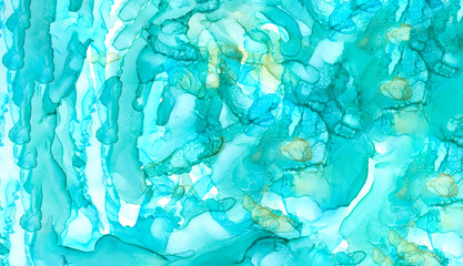 Fototapeta na wymiar Hand painted alcohol ink colorful texture. Fluid paints technique. Decorative paper template.