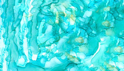 Hand painted alcohol ink colorful texture. Fluid paints technique. Decorative paper template.