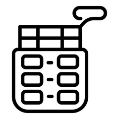 Kitchen deep fryer icon. Outline kitchen deep fryer vector icon for web design isolated on white background