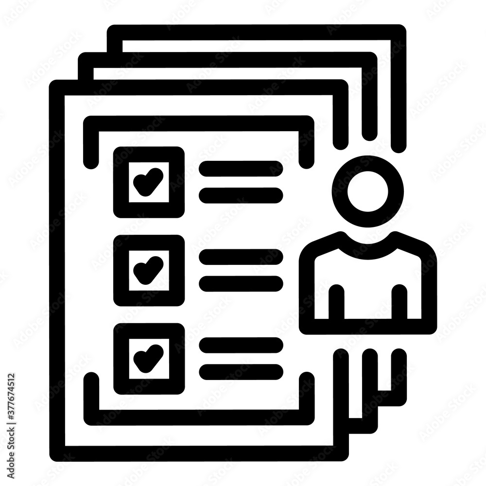 Poster certificate approved list icon. outline certificate approved list vector icon for web design isolate