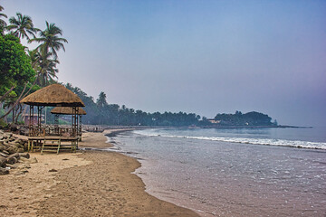 Malvan sea beach with boat, Maharashtra, India