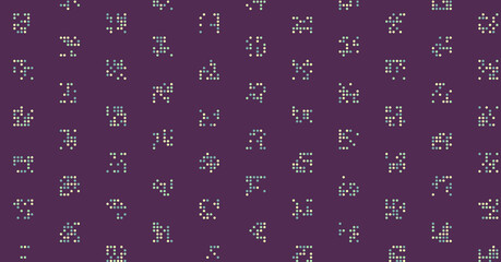 Abstract Color Halftone Dots generative art background illustration