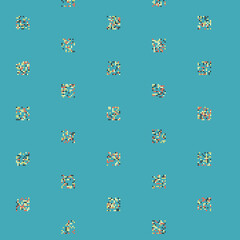 Abstract Color Halftone Dots generative art background illustration