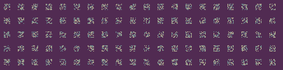 Abstract Color Halftone Dots generative art background illustration