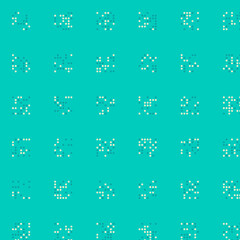 Abstract Color Halftone Dots generative art background illustration