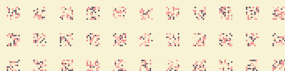 Abstract Color Halftone Dots generative art background illustration