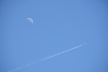 青空と飛行機雲