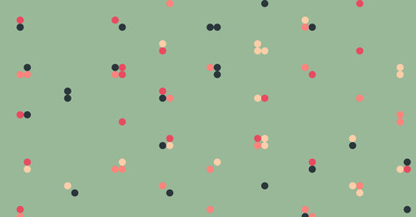 Abstract Color Halftone Dots generative art background illustration