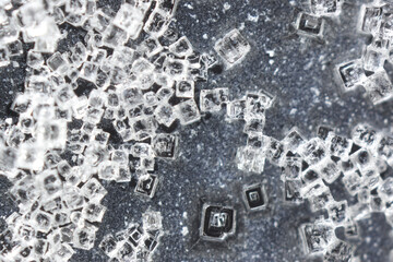 塩の結晶　塩化ナトリウム　顕微鏡写真