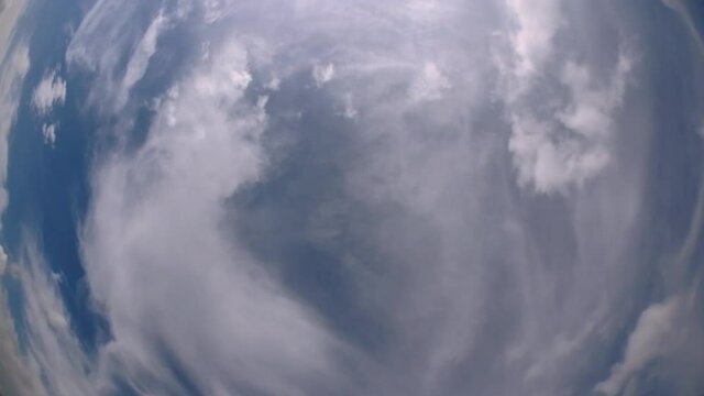 Blue sky and layer of clouds moving about in a fine sunny afternoon; time-lapse of clouds with different forms and thickness moving from every direction was a fantastic thing to watch.