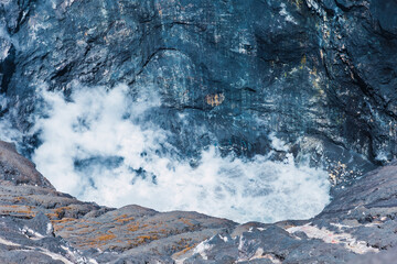 Close up eruption volcanic