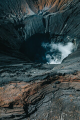 Close up volcanic hole