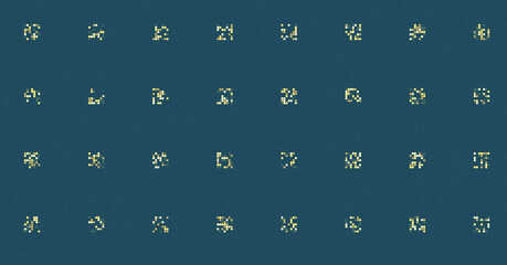 Abstract Color Halftone Dots generative art background illustration