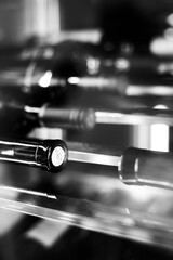 Collection of wine bottles on a wine cellar